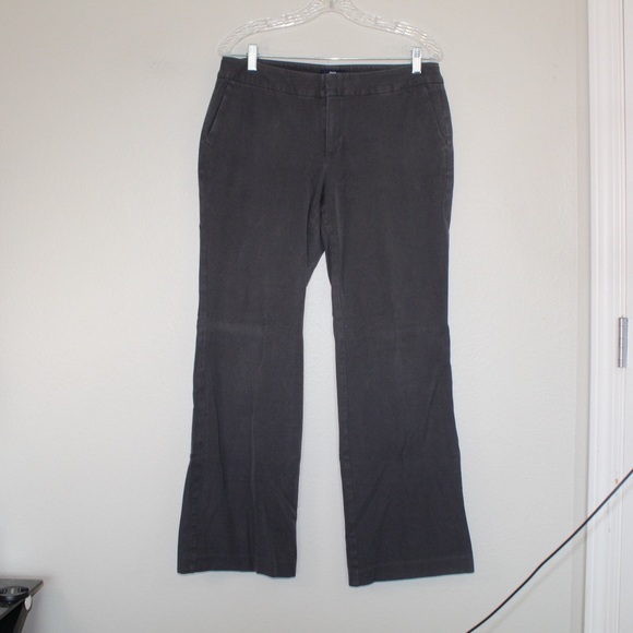Gap Dark Grey Aubrey Stretch Wide Legged Business Pants — Size 10R - Picture 10 of 11